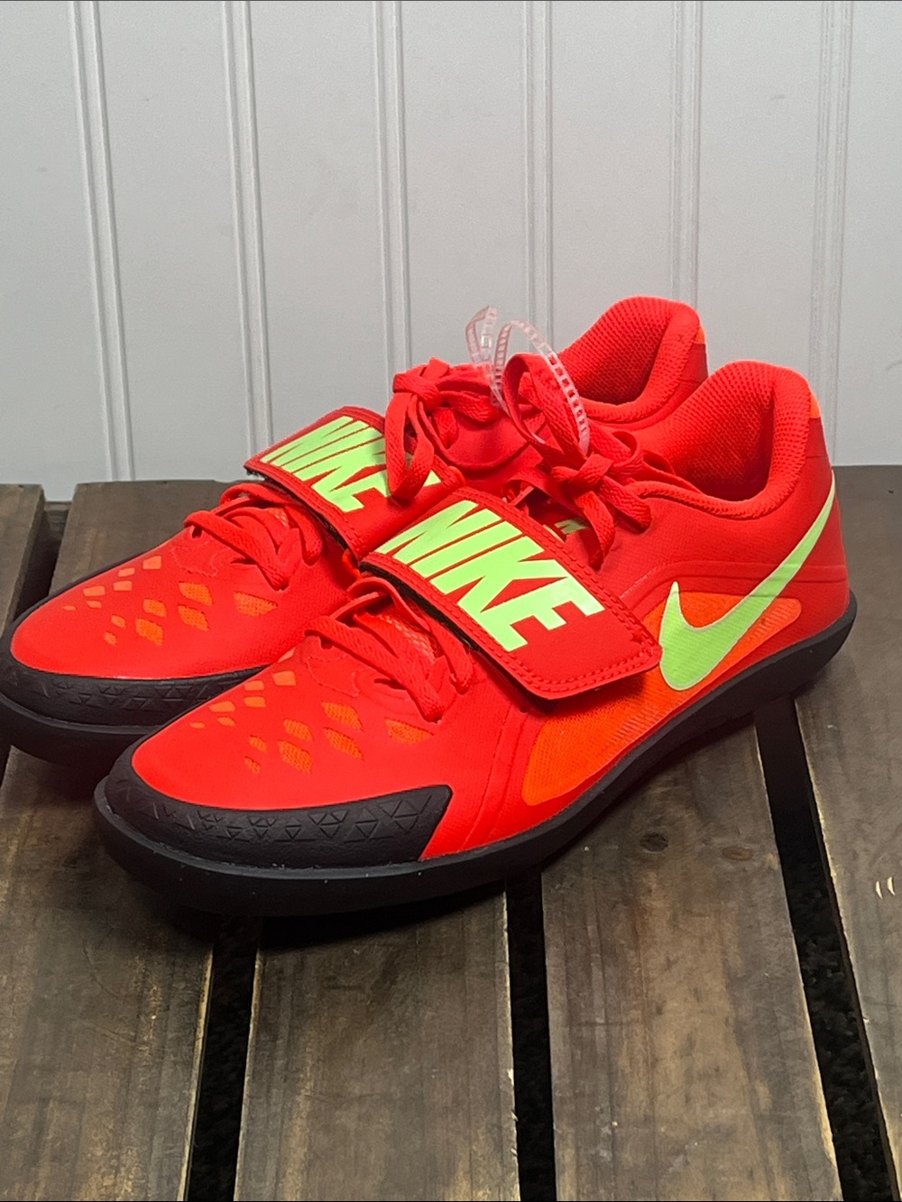 Nike Zoom Rival SD 2 Bright Crimson Lime Blast Track & Field Throwing Shoes